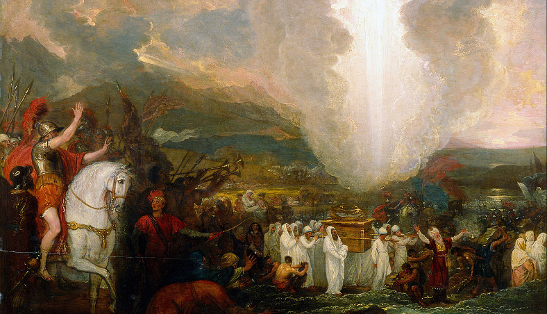 Joshua passing the River Jordan with the Ark of the Covenant by Benjamin West, 1800